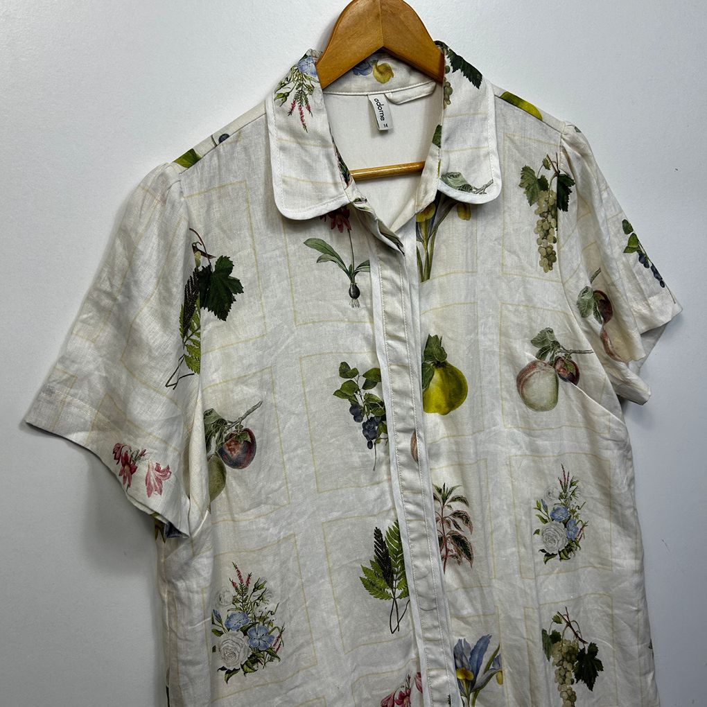 Adorne White Linen Dress - Size 14