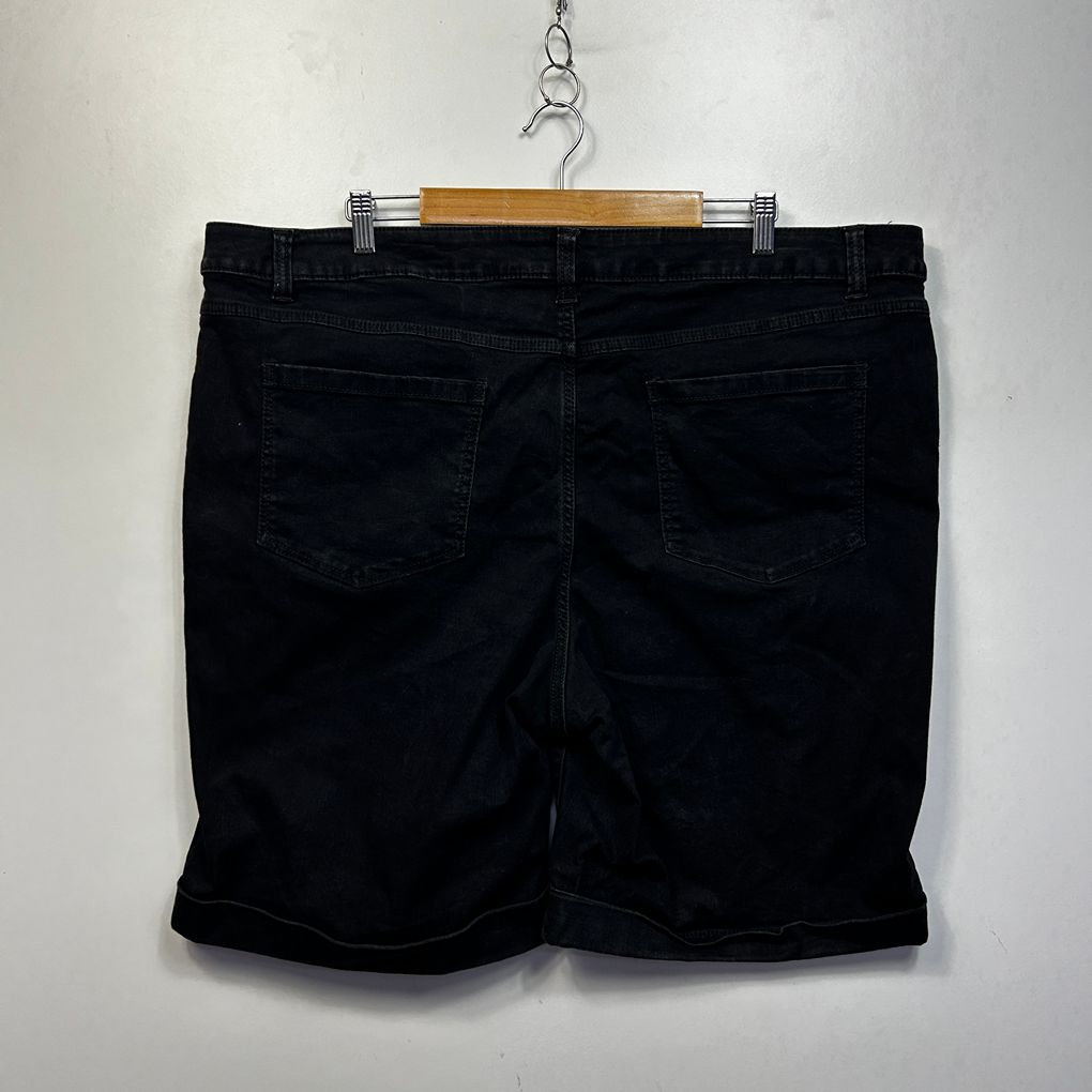 Anko Black Plus Size Denim Shorts - Size 24