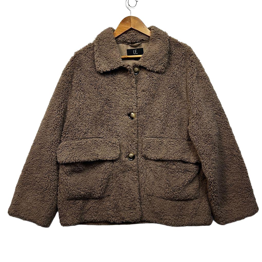 Unreal Fur Brown Teddy Jacket - Size XL