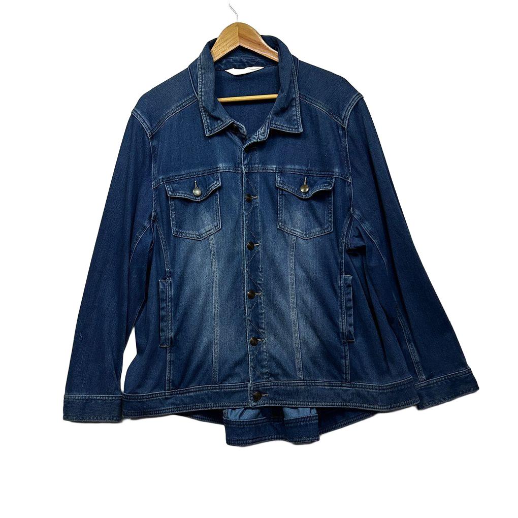 Virtuelle Blue Cotton Denim Jacket - Size 22