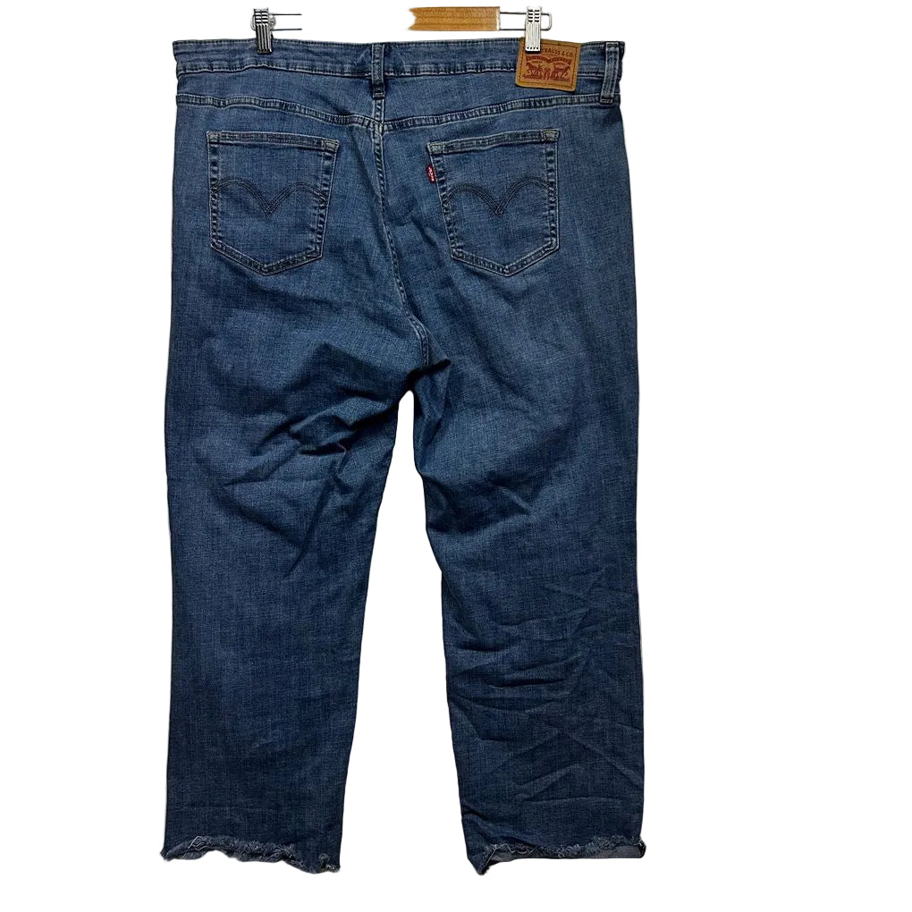 Levi's Blue Distressed Boyfriend Jeans - Size 22W