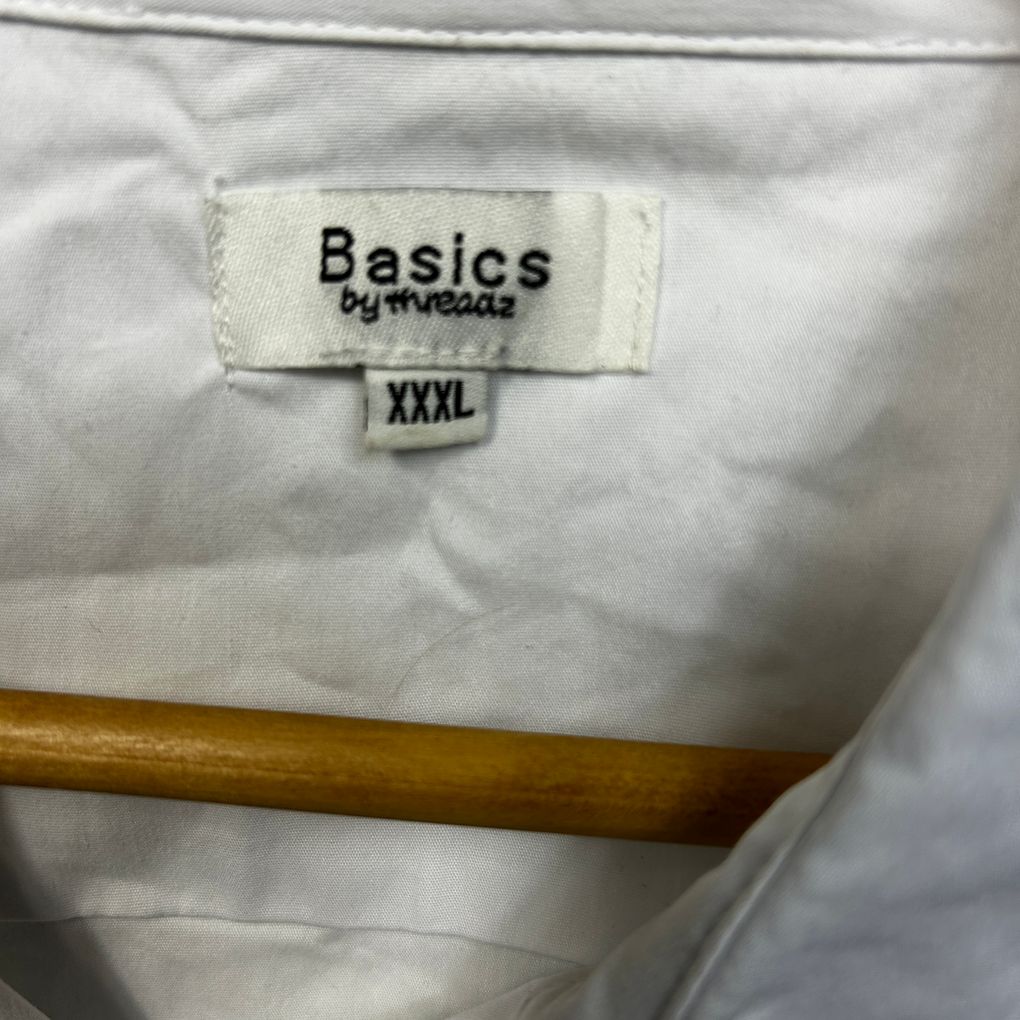 Basics by Threadz White Cotton Shirt - Size XXXL