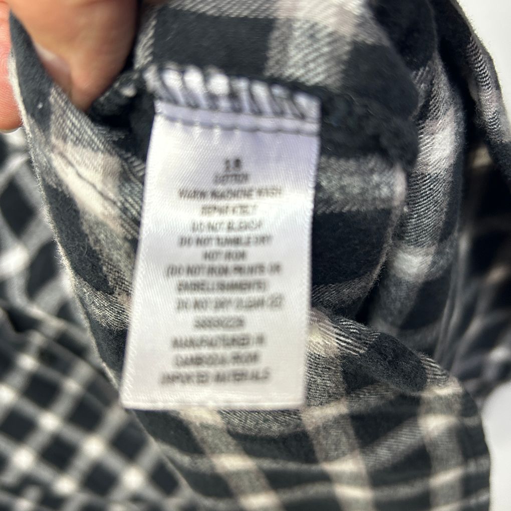 Target Collection Black and White Check Cotton Shirt - Size 18