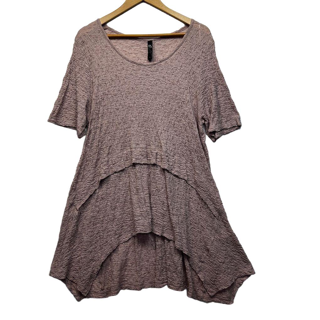 Taking Shape Pink Cotton Tunic Top - Size 16/S