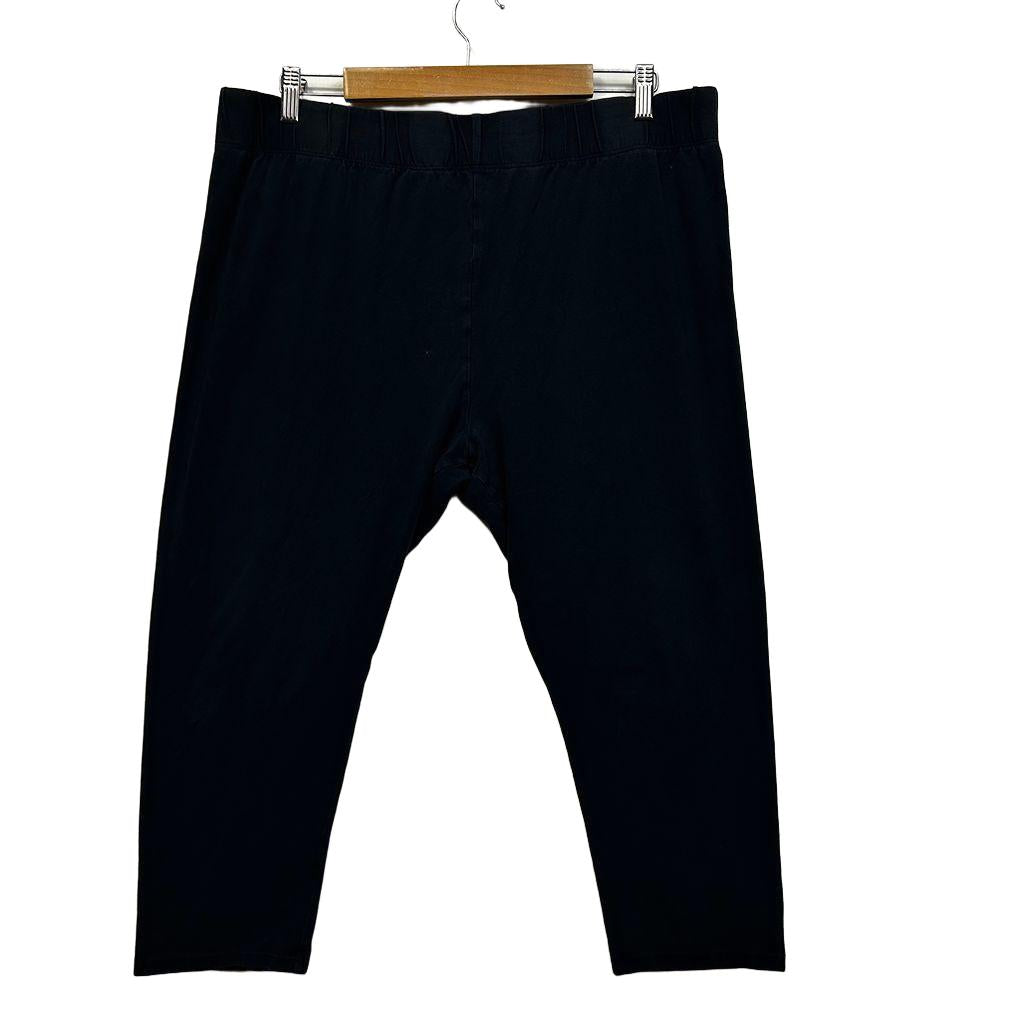 Avella Black Cotton Legging Pants - Size 22