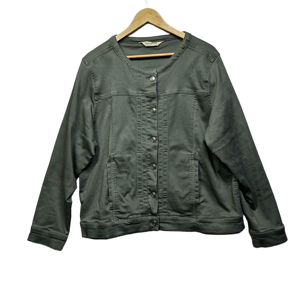 Virtuelle Khaki Cotton Jacket - Size 22