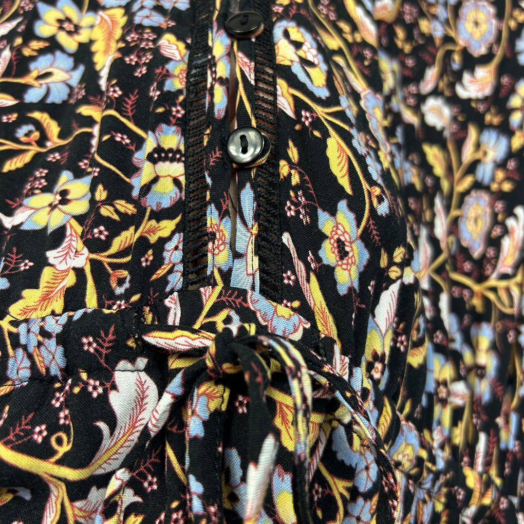 Miracle Black Floral Boho Dress - Size 16