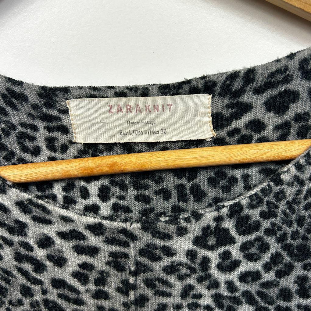 Zara Grey Knit Top - Size L