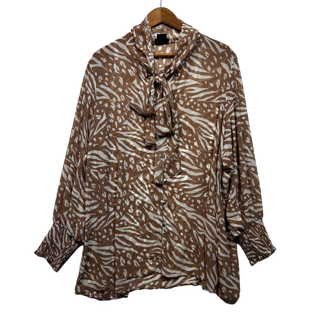 City Chic Animal Print Top - Size 22