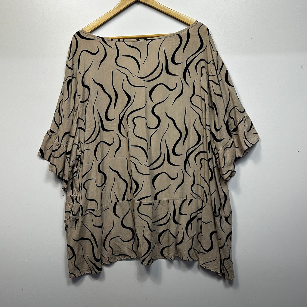 Autograph Beige Print Top - Size 26