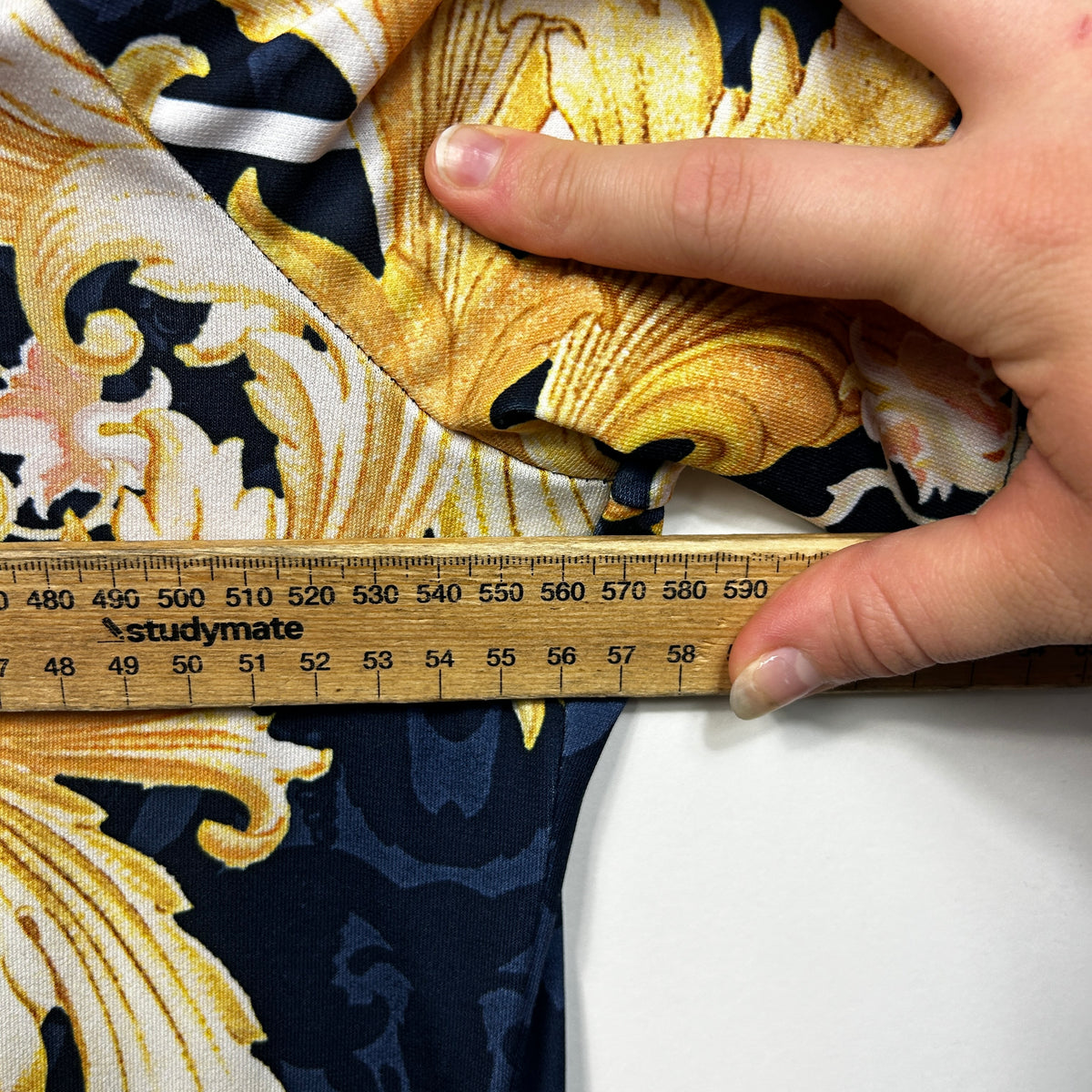 Taking Shape Navy Baroque Print Dress - Size 18/20