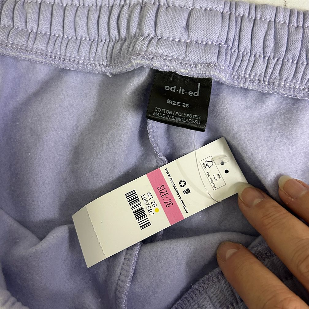 Ed.it.ed Lilac Plus Size Cotton Track Pants - Size 26