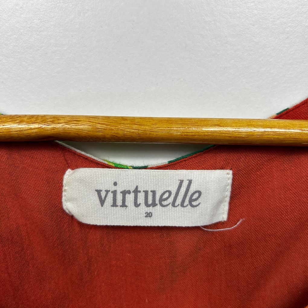 Virtuelle Red Plus Size Cotton Dress - Size 20
