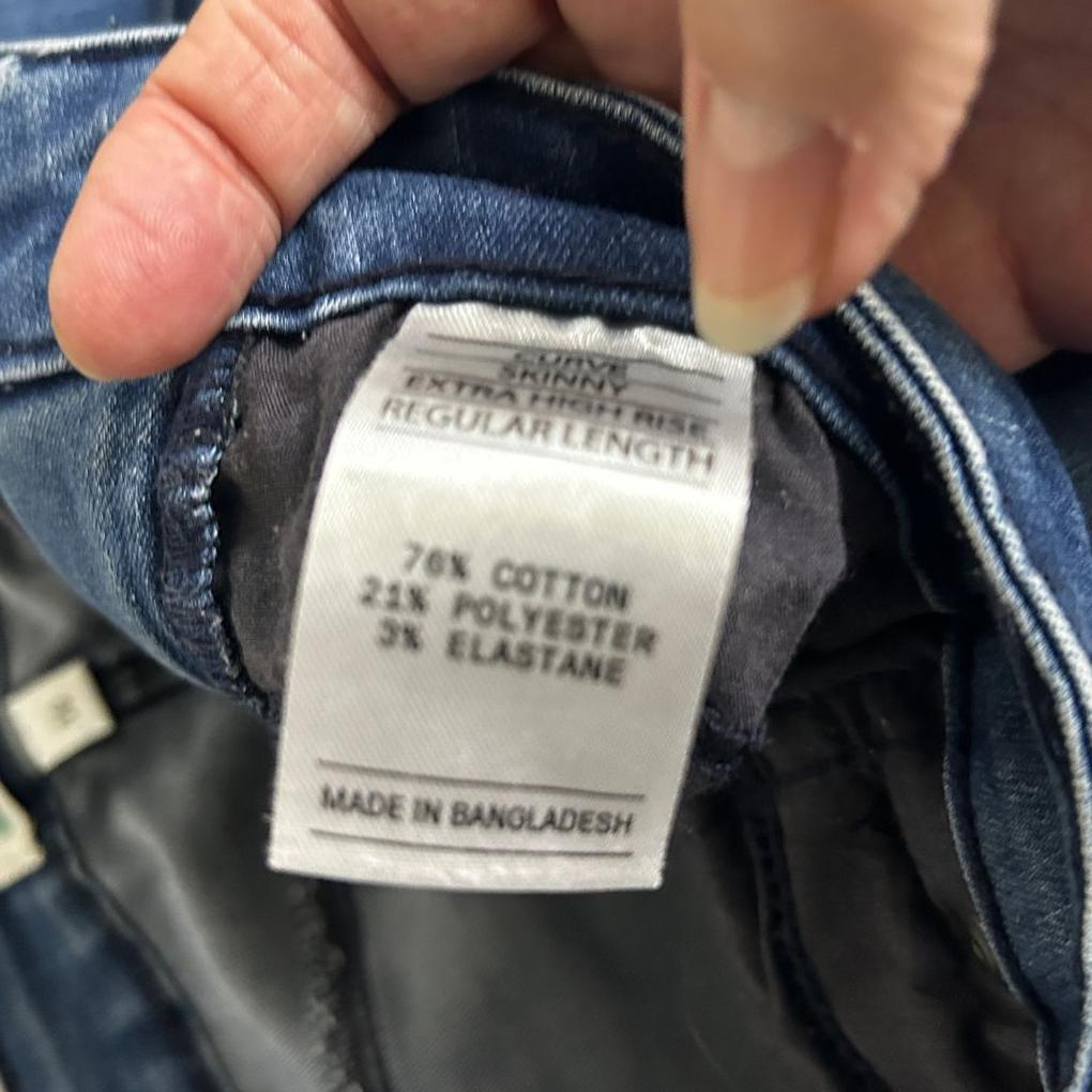 Just Jeans Curve Skinny Ultra High Rise Blue Jeans - Size 16