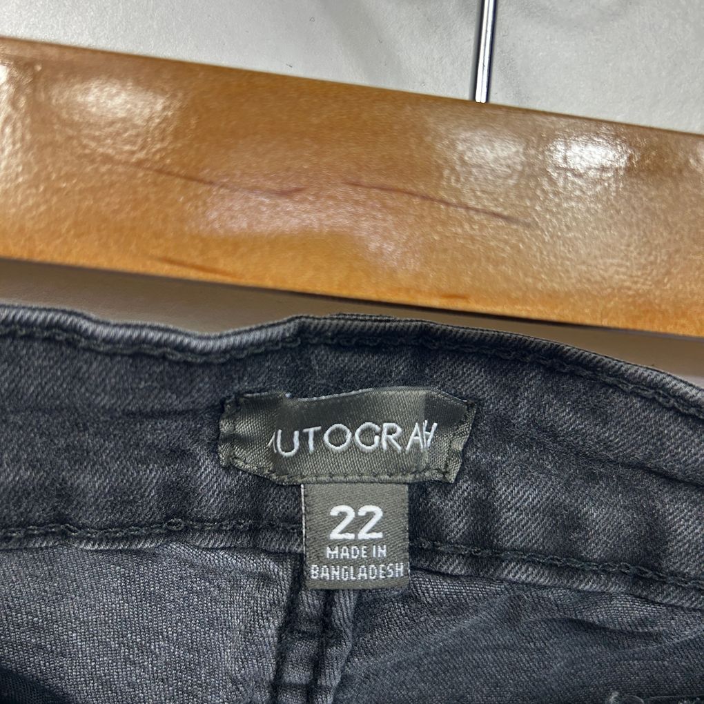 Autograph Black Plus Size Denim Shorts - Size 22