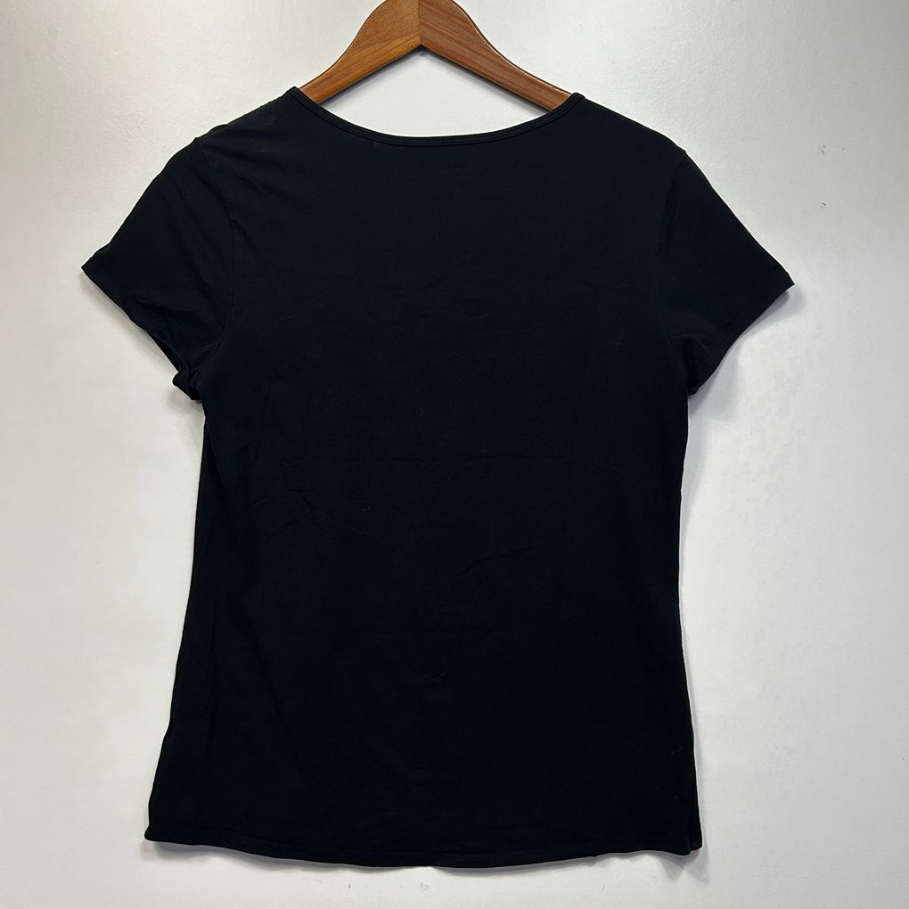 Target Everyday Basics Black Cotton Tee Top - Size L