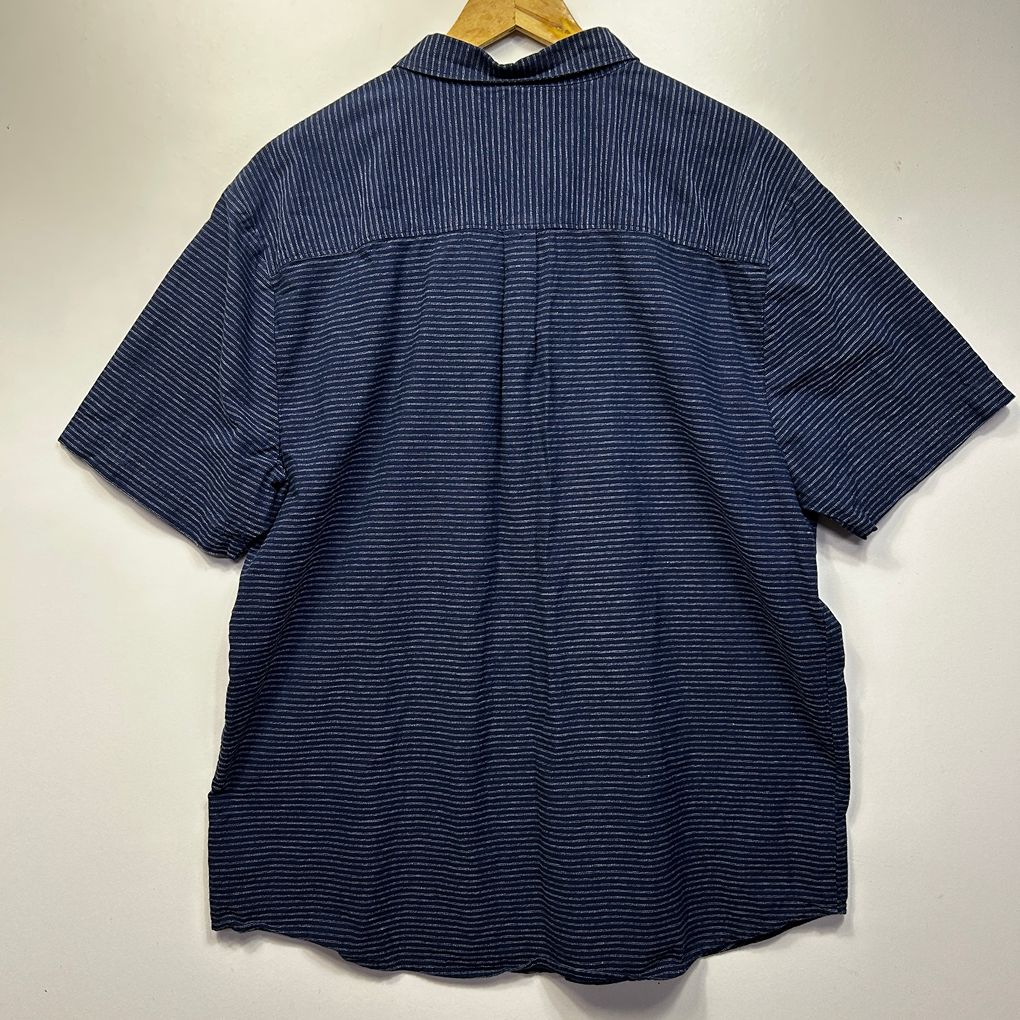 Anko Navy Striped Cotton Shirt - Size 4XL