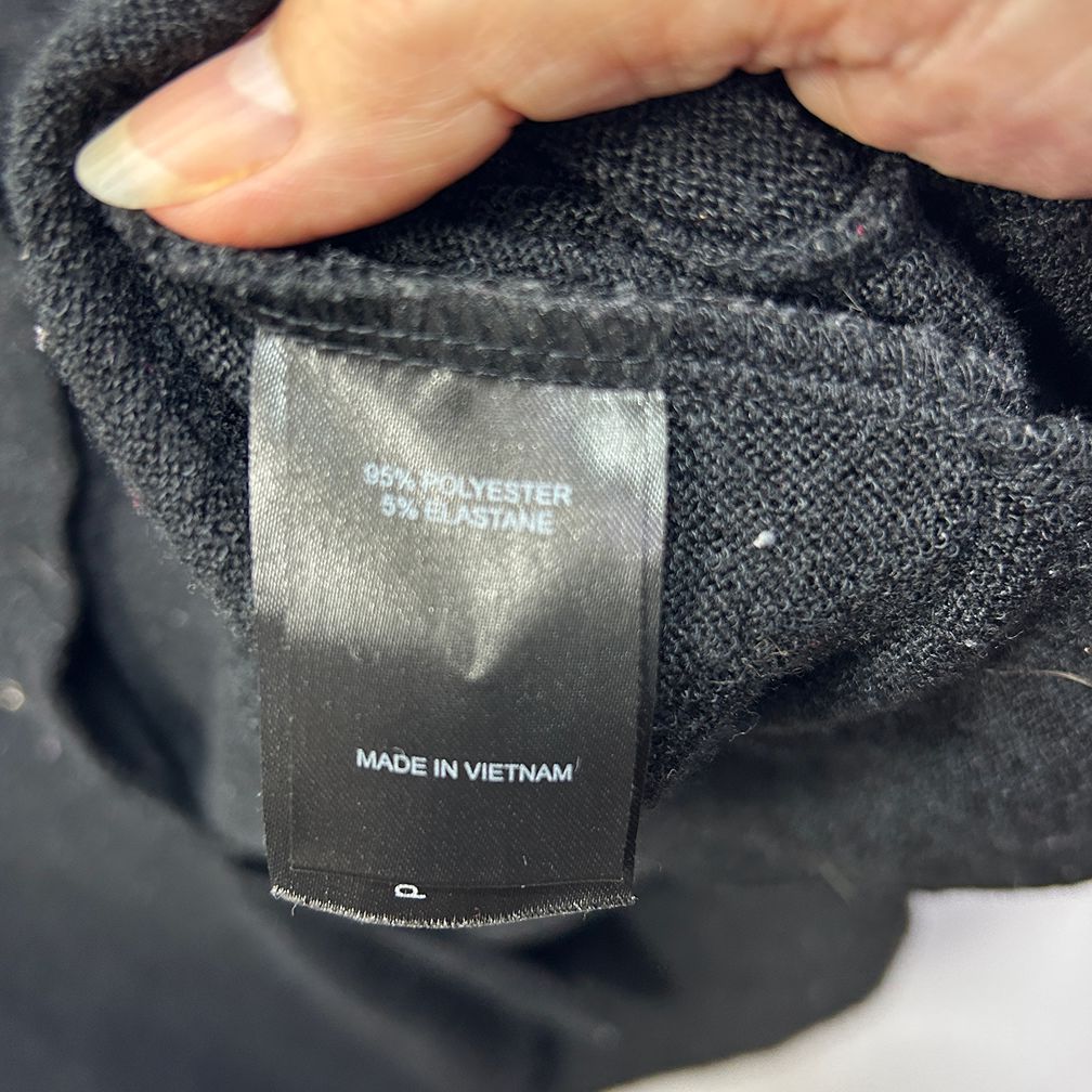 Taking Shape Black Knit Dress / Longline Top - Size XXS/12