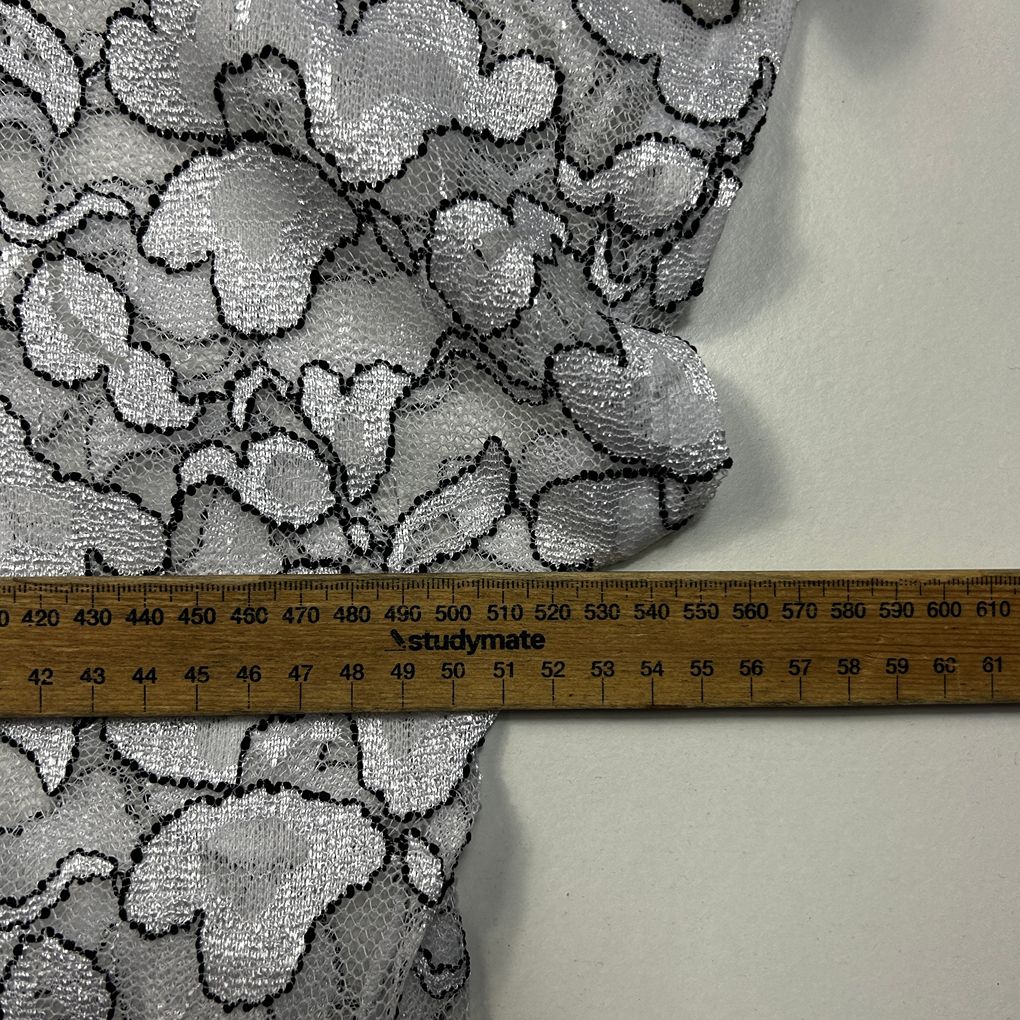Taking Shape White Lace Sheer Top - Size
