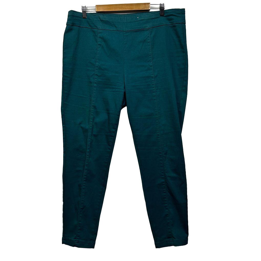Millers Teal Cotton Pants - Size 18