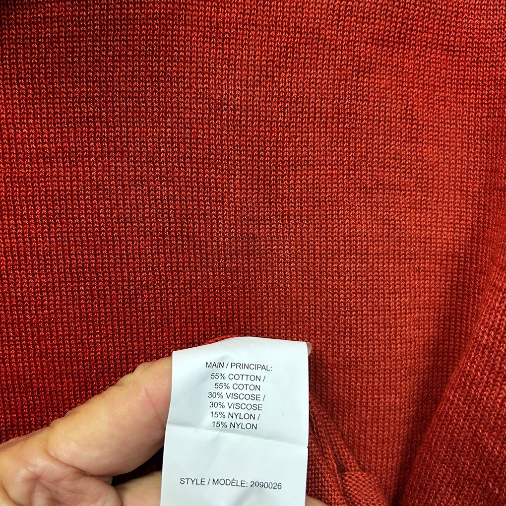 W. Lane Red Cotton Turtleneck Jumper - Size XL