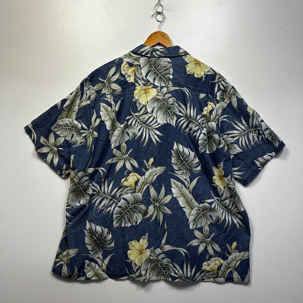 Vintage Blue Hawaiian Made in USA Cotton Mens Shirt - Size 3XL