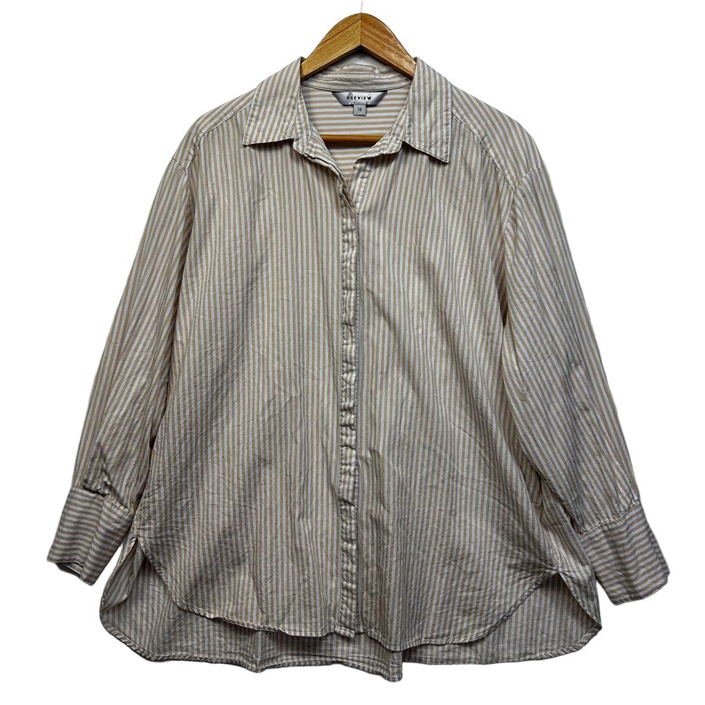 Preview Striped Cotton Shirt - Size 18