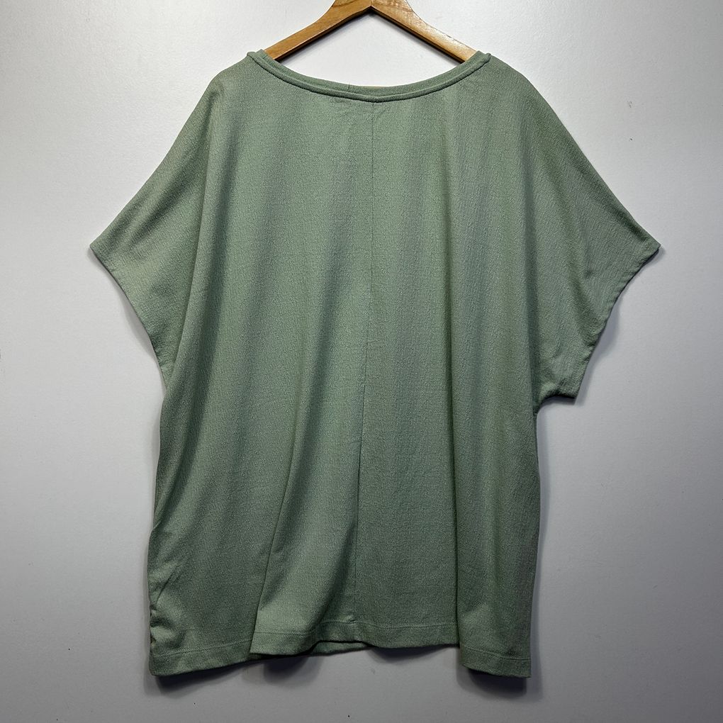 Autograph Sage Green Cotton Top - Size 24