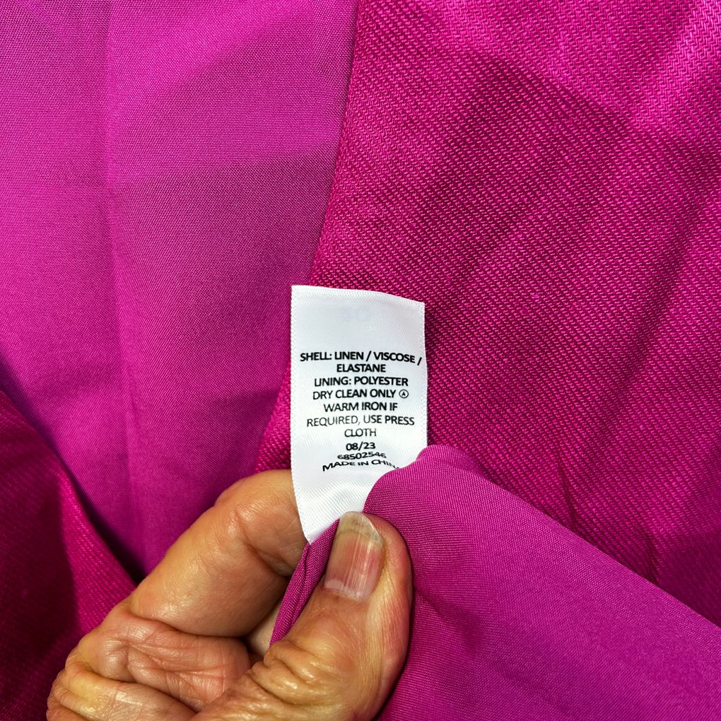 Preview Magenta Linen Vest - Size 20