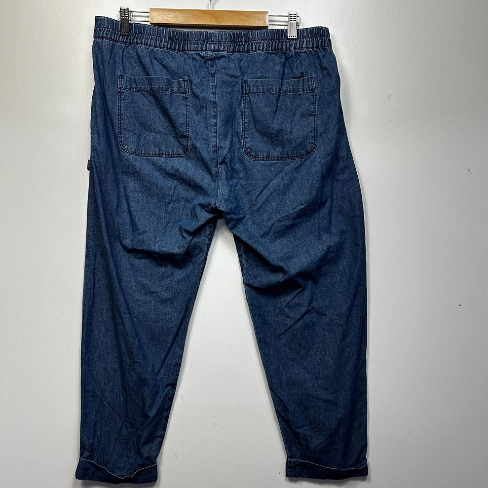 Bonds Blue Cotton Denim Pants - Size XL