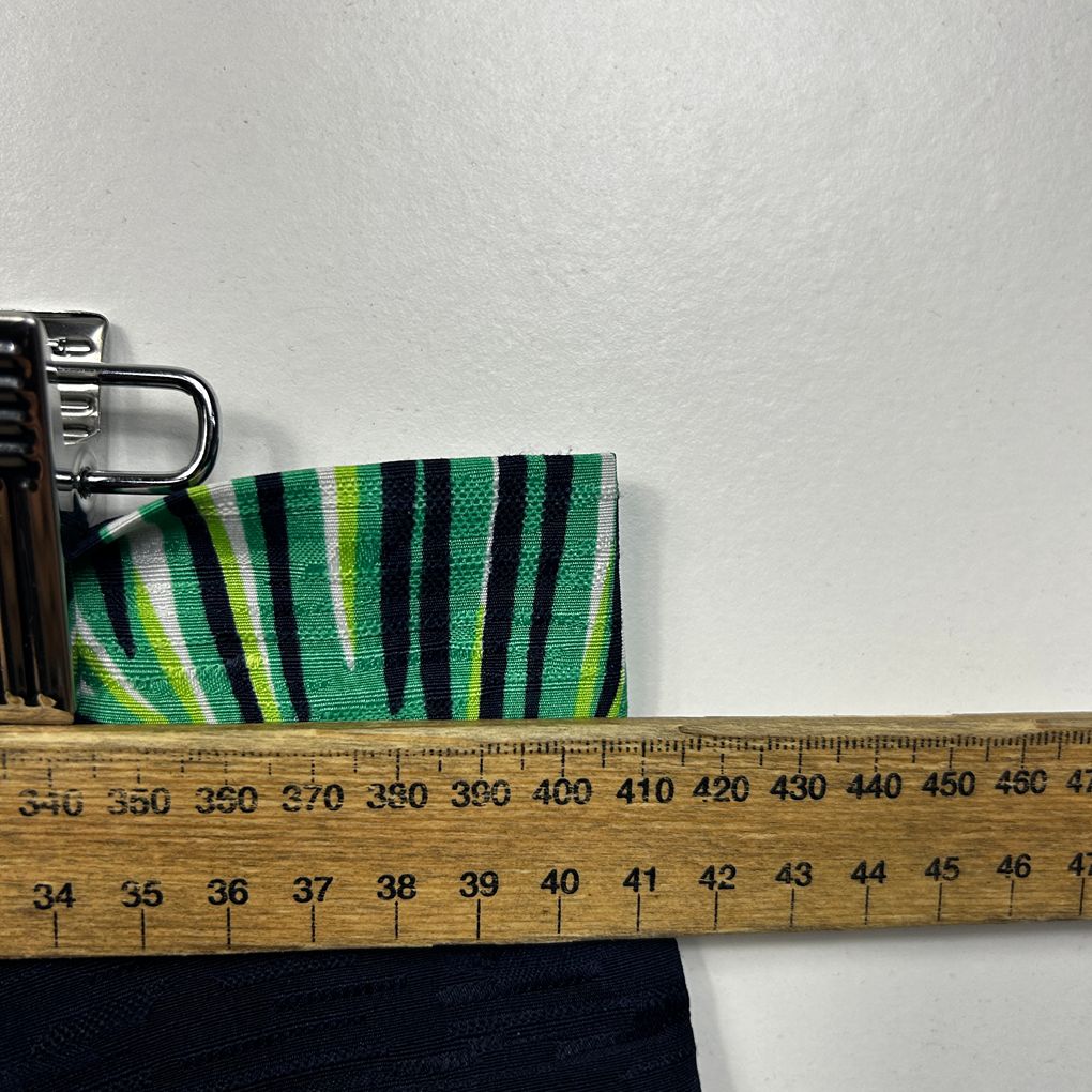 Portmans Navy Green Print Skirt - Size 14?