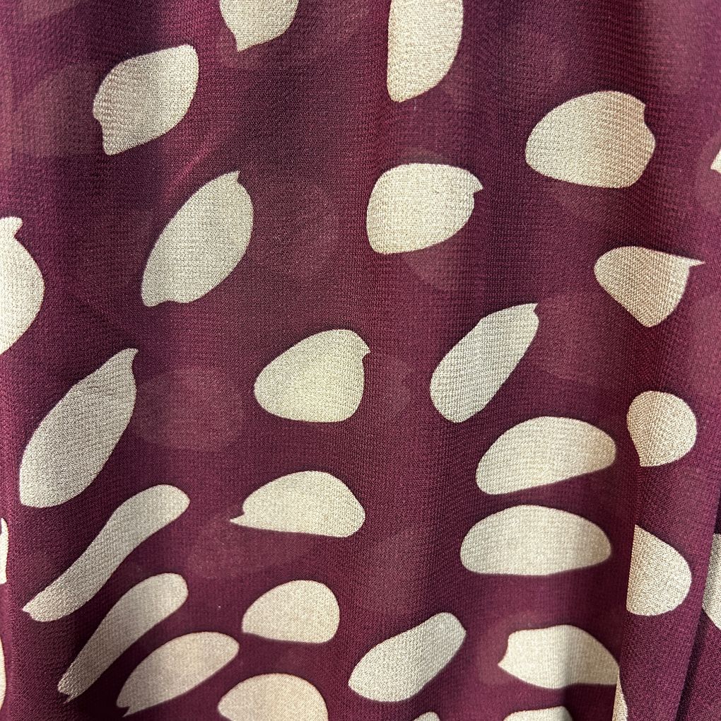 Burgundy Spot Dress - Size 4XL