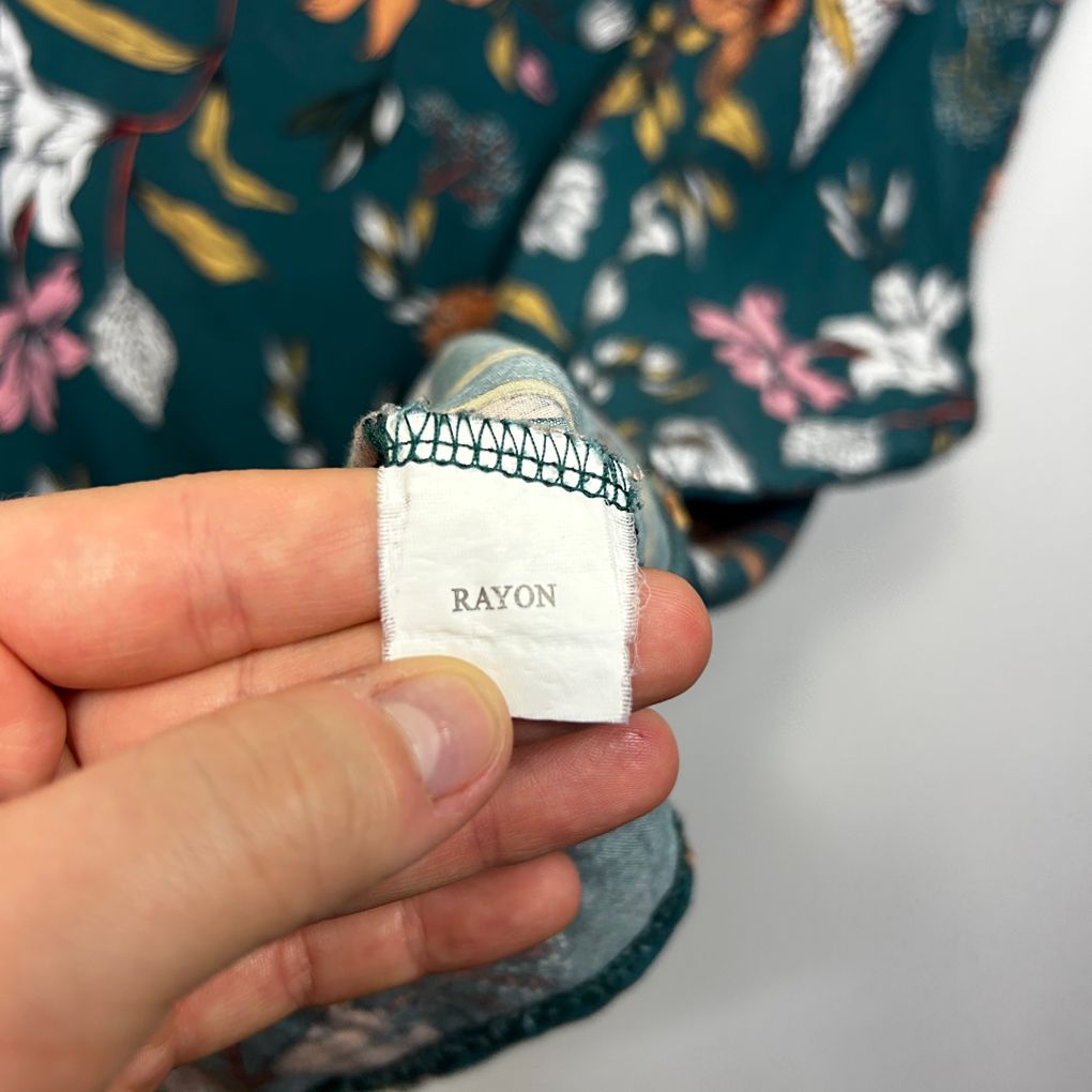 New U Collection Teal Plus Size Floral Top - Size 18