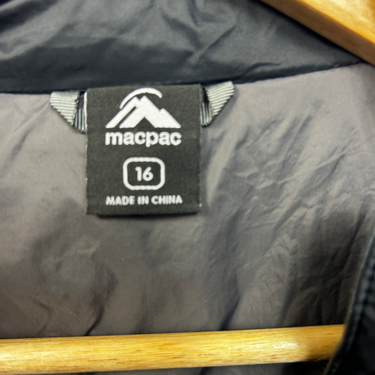 Macpac Black Puffer Vest - Size 16