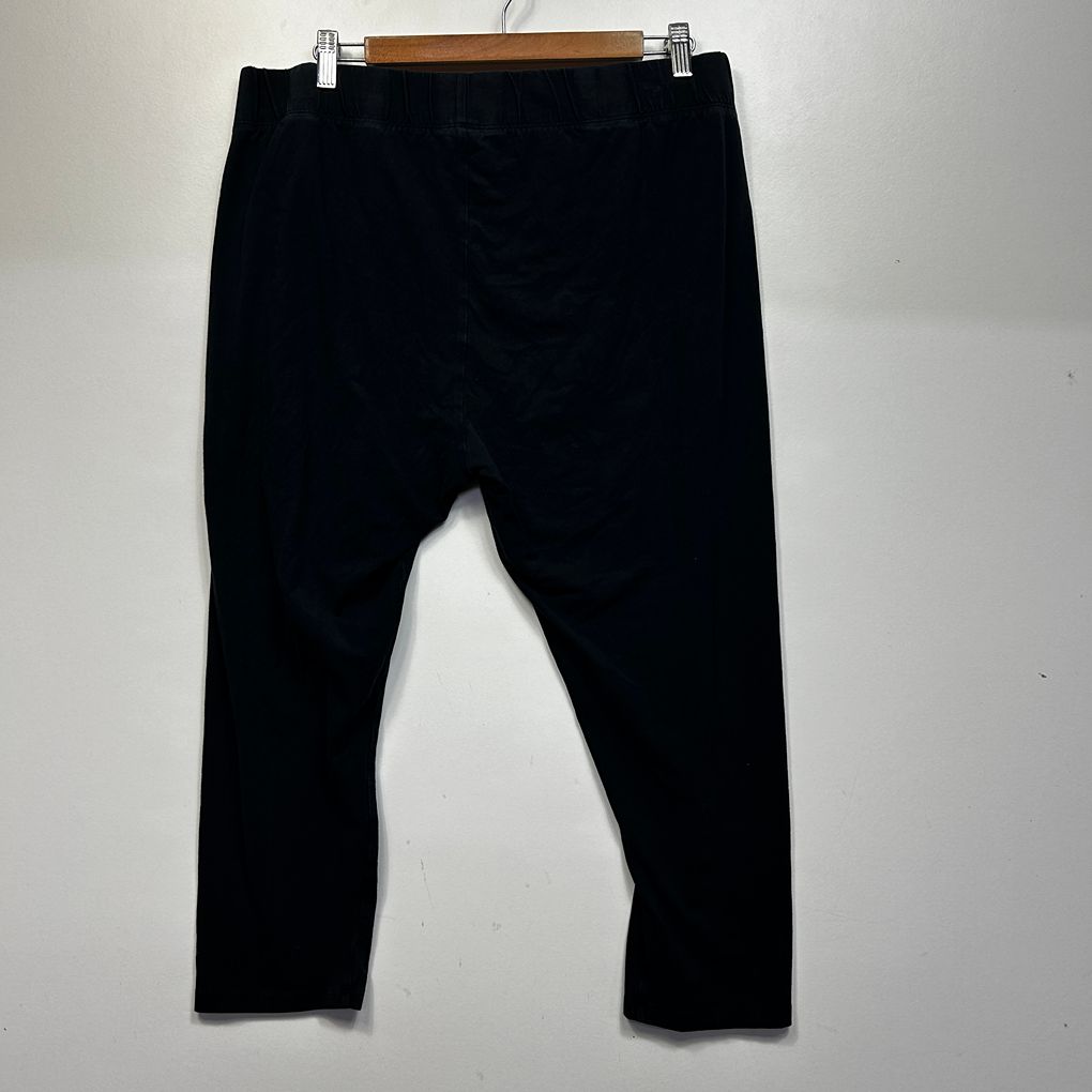 Avella Black Cotton Legging Pants - Size 22