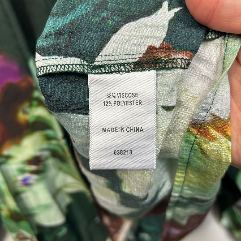 Sussan Green Floral Plus Size Top - Size 22