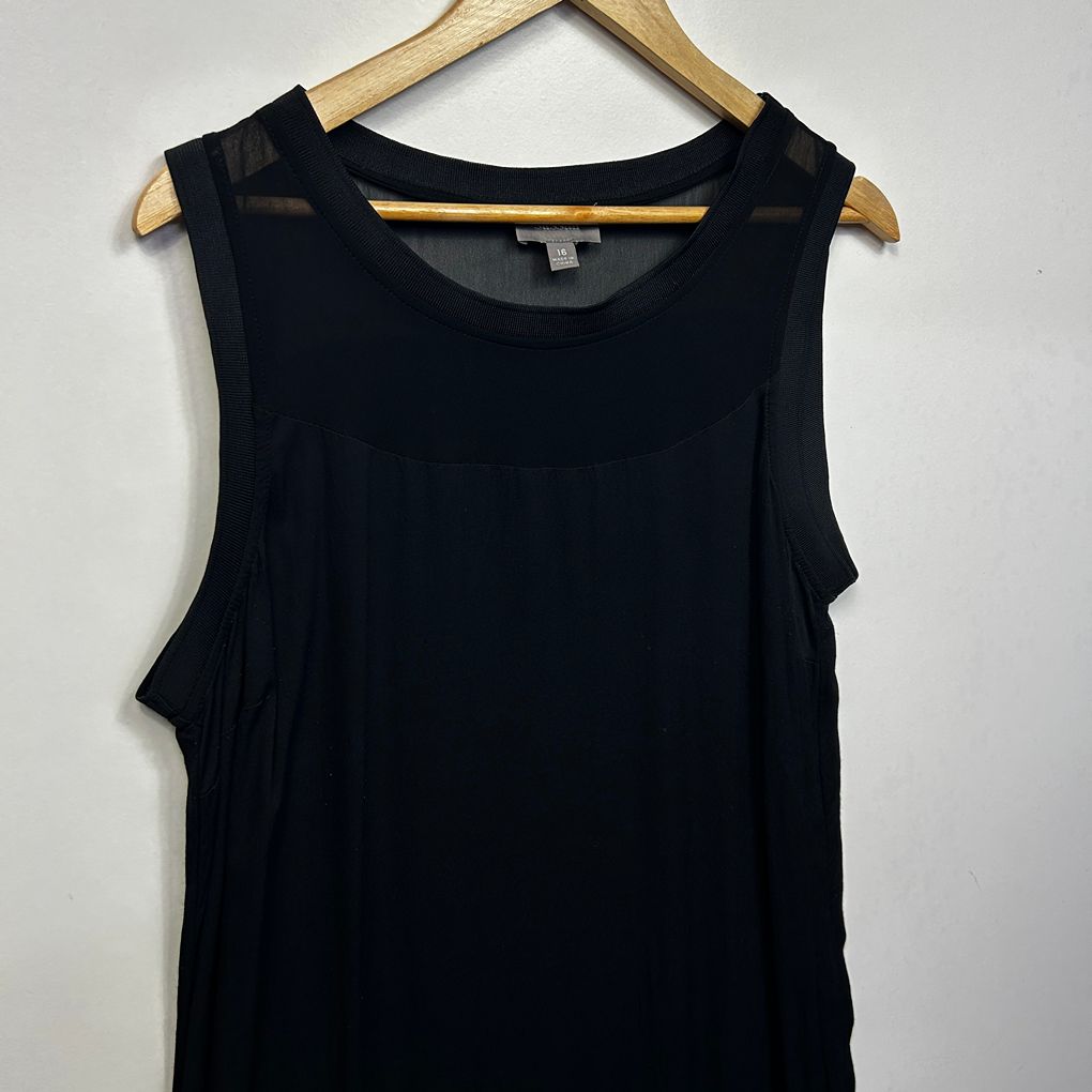Sussan Black Sleeveless Dress - Size 16