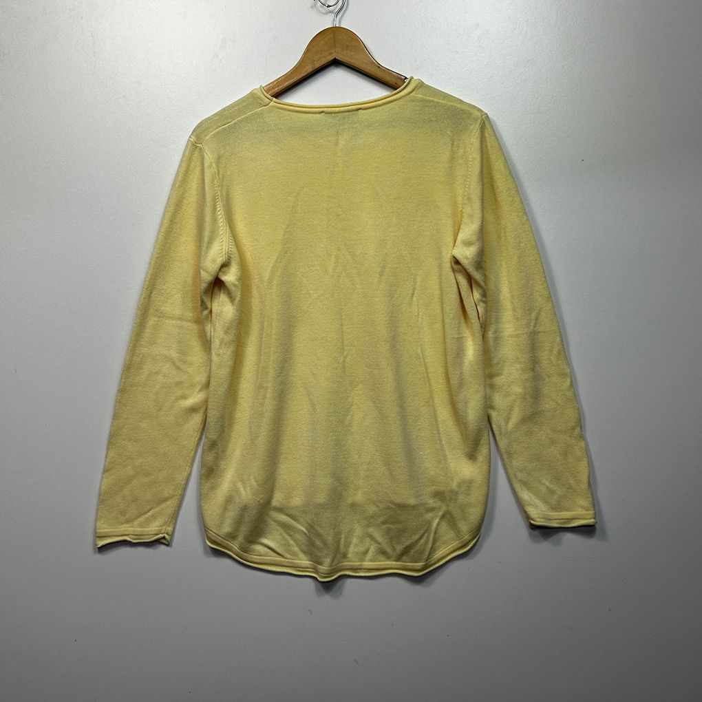 Suzanne Grae Yellow Knit Top Jumper - Size XL