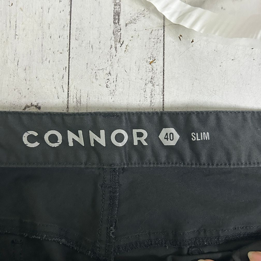 Connor Black Cotton Mens Pants - Size 40