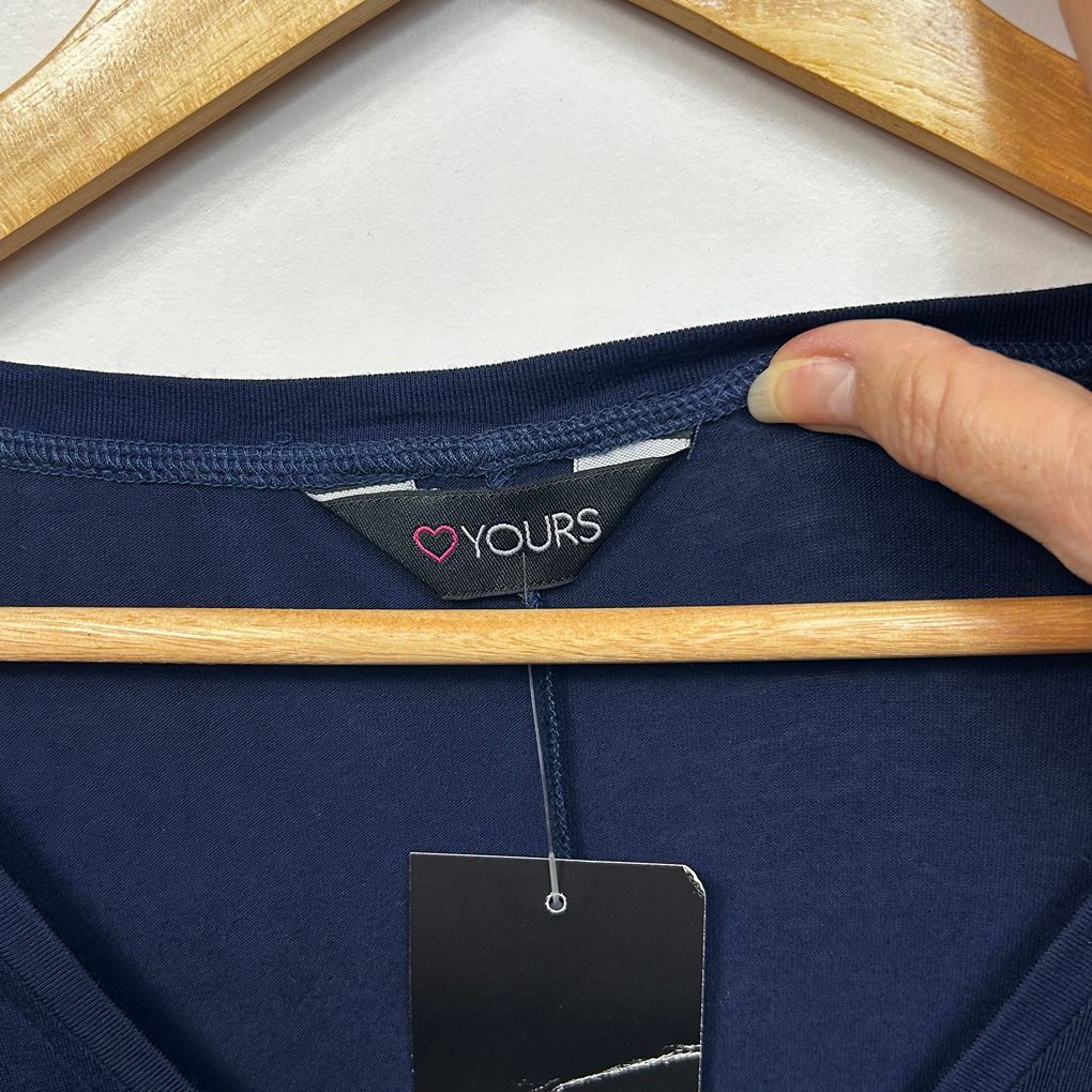 Yours Navy Plus Size Top - Size 26/28