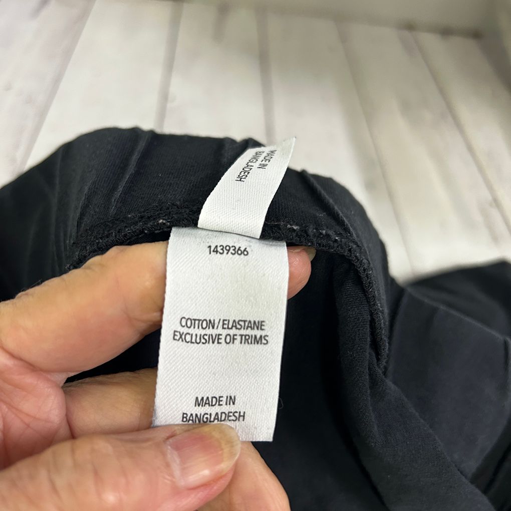 Avella Black Cotton Legging Pants - Size 22