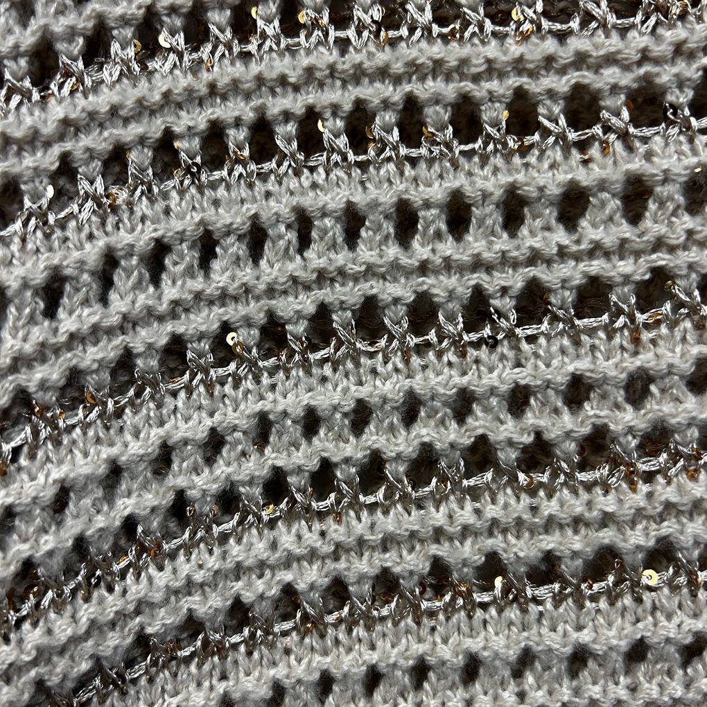 Autograph Beige Cotton Open Knit Jumper - Size 20/L