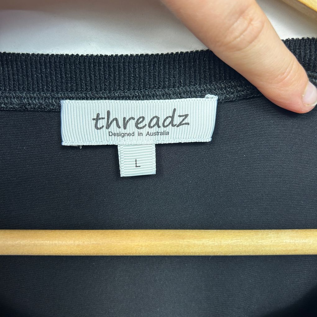 Threadz Black Casual Top - Size L
