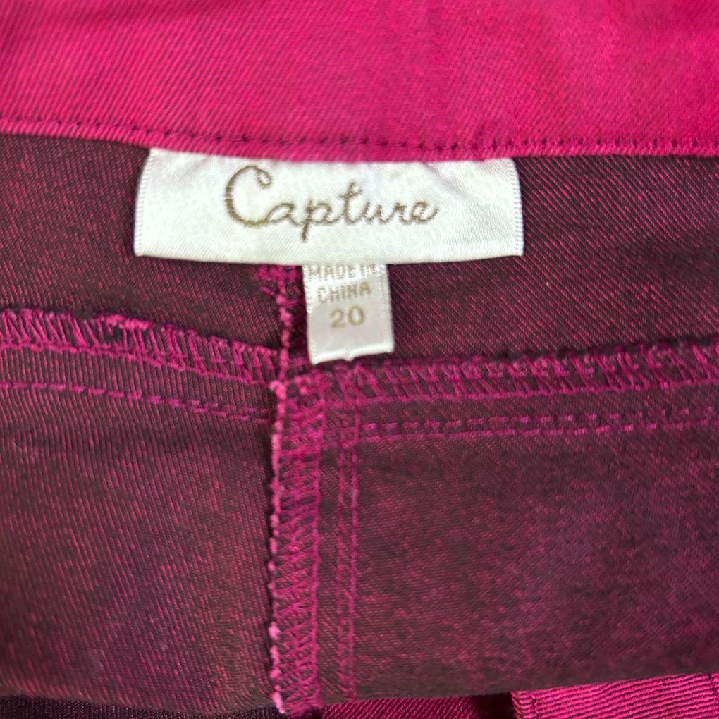 Capture Magenta Plus Size Cotton Pants - Size 20