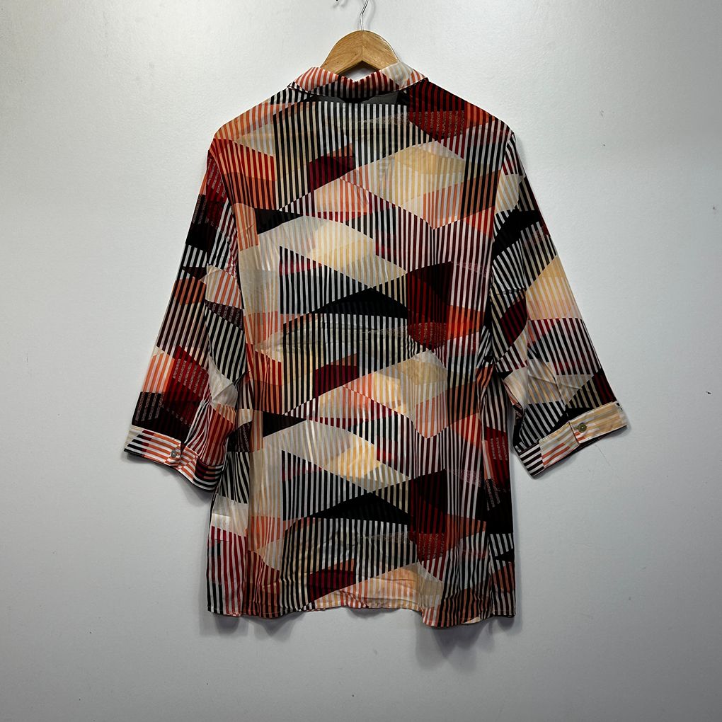 Maggie T Multicoloured Plus Size Shirt - Size 22