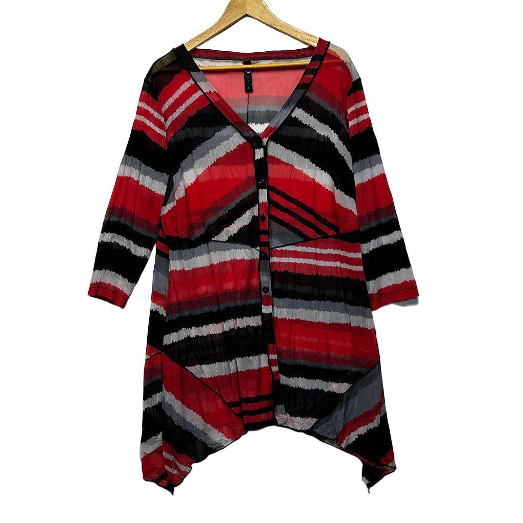 Taking Shape Multicoloured Striped Top - Size 16/S
