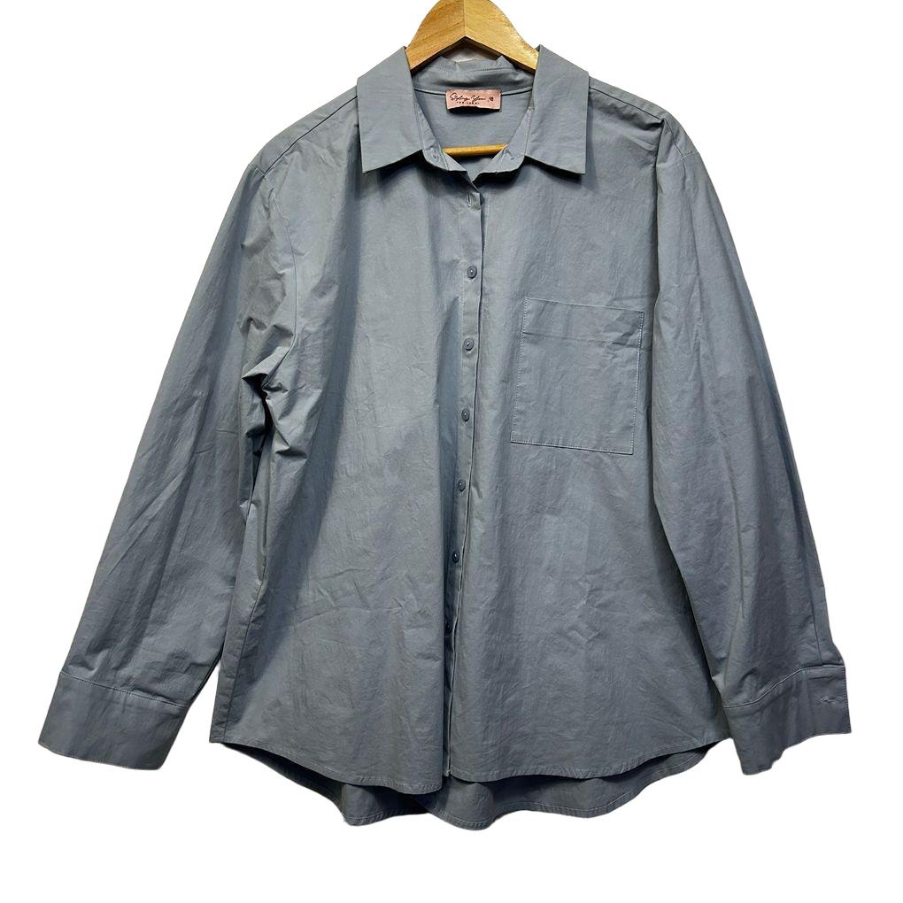Styling You The Label Blue Cotton Shirt - Size 18