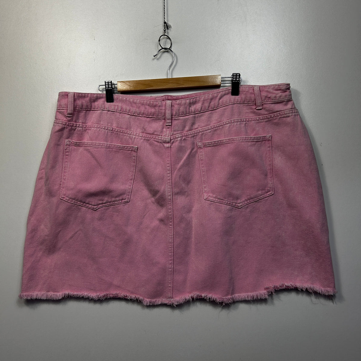 Shein Pink Plus Size Cotton Denim Mini Skirt - Size 4XL