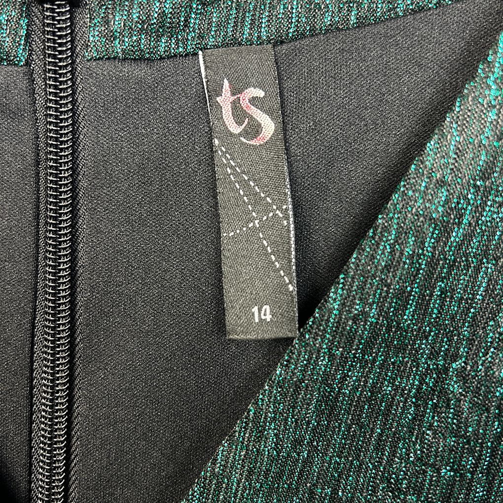 Taking Shape Green Cocktail Dress - Size 14
