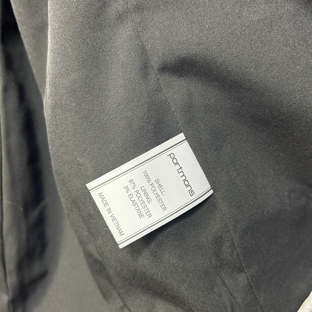 Portmans Curve Black White Check Jacket - Size 24